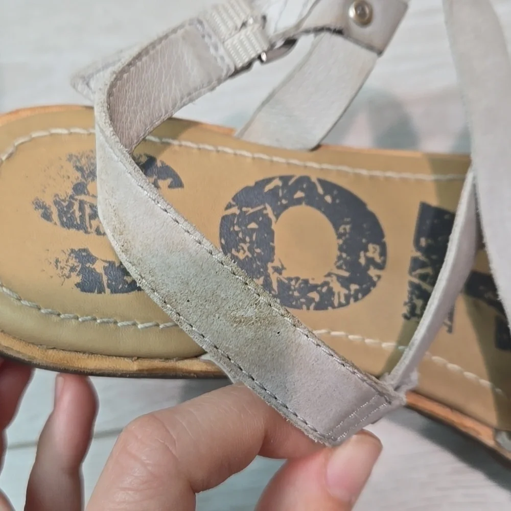 Sorel Women Ankle Leather Sandals Flats flip flop shoes sz 7